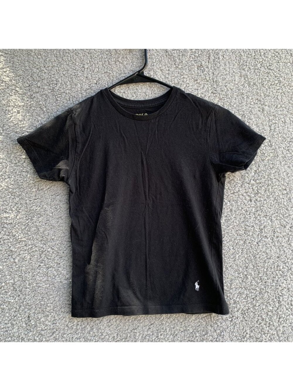 Polo Ralph Lauren Kids Black T-Shirt Size Medium 100% Cotton